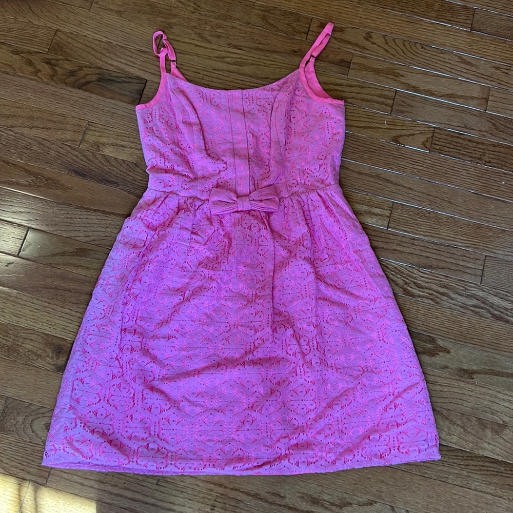 Lilly Pulitzer pink bow dress